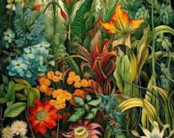 Meadow Flora, A rug Hooking Pattern by P is for Primitive
