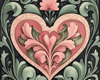 Heart of Hearts, A Rug Hooking Pattern by P is for Primitive