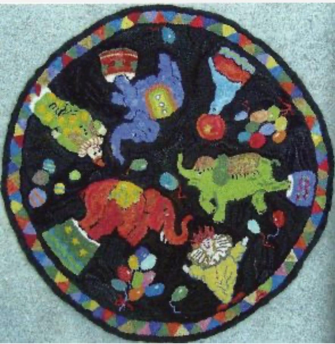 Circle Circus , A Sharon Smith Rug Hooking Pattern - Etsy