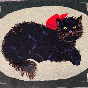 Prim Black Cat, Rug Hooking Pattern by P is for Primitive