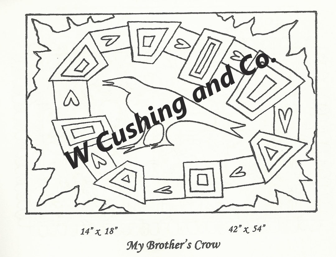 My Brother's Crow, A Rug Hooking Pattern by Primitive Grace(large) - Etsy