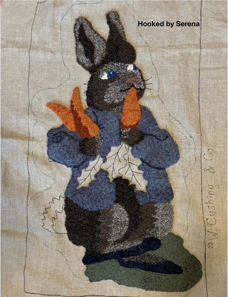 Peter Rabbit, A Shutter Sitter Rug Hooking Pattern by P is for ...
