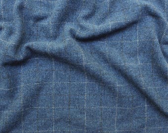 Denim bleu en laine texturée