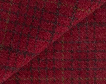 Laine texturée rouge grange