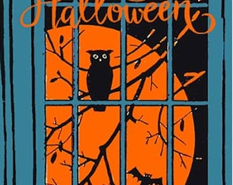A Sale Pattern for September–Happy Halloween Vintage Deco Postcard!