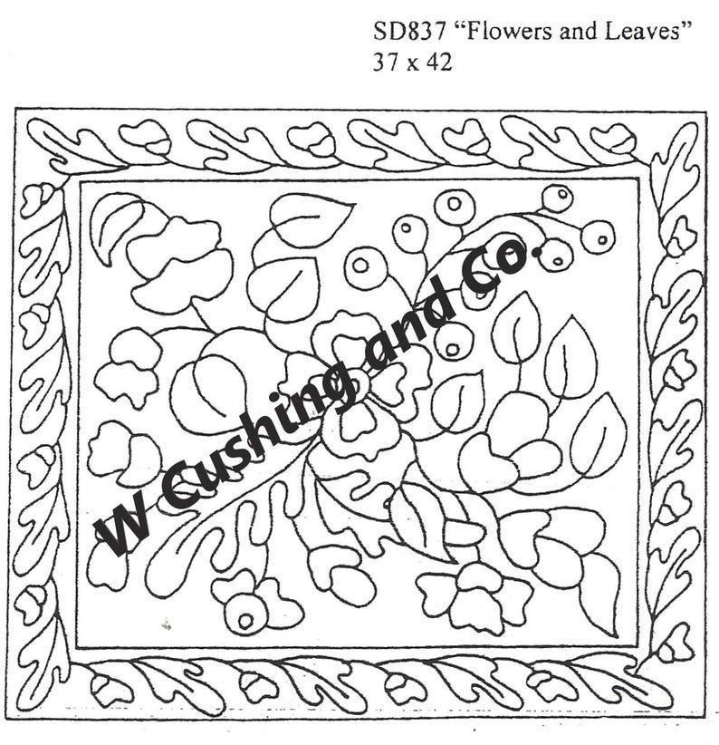 Flowers and Leaves, A Rug Hooking Pattern by Salma Dhanji - Etsy