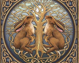 A Sale Pattern for May–Celtic Rabbit Rabbit by P is for Primitive 18 x 18