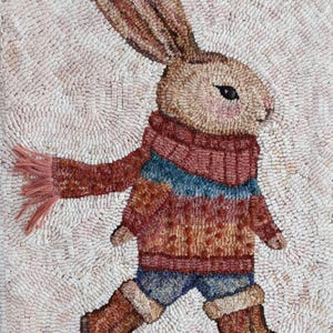 Penelope On Her Merry Way, A Rug Hooking Pattern by P is for Primitive