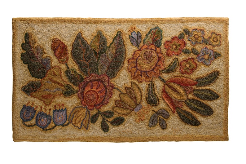 Rug Hooking Pattern Only Priscilla Primitive on our Finest Linen 32 x 58