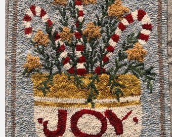 JOY!!  A Rug Hooking Pattern by P is for Primitive