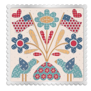 NEW Flag Waving Large Scissor Sitter, 4″ x 4″ Holds Your Scissors, Needles and More!