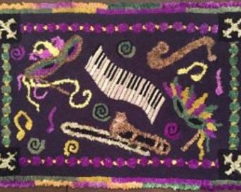 Let The Good Times Roll, A Rug Hooking Pattern by P is for Primitive