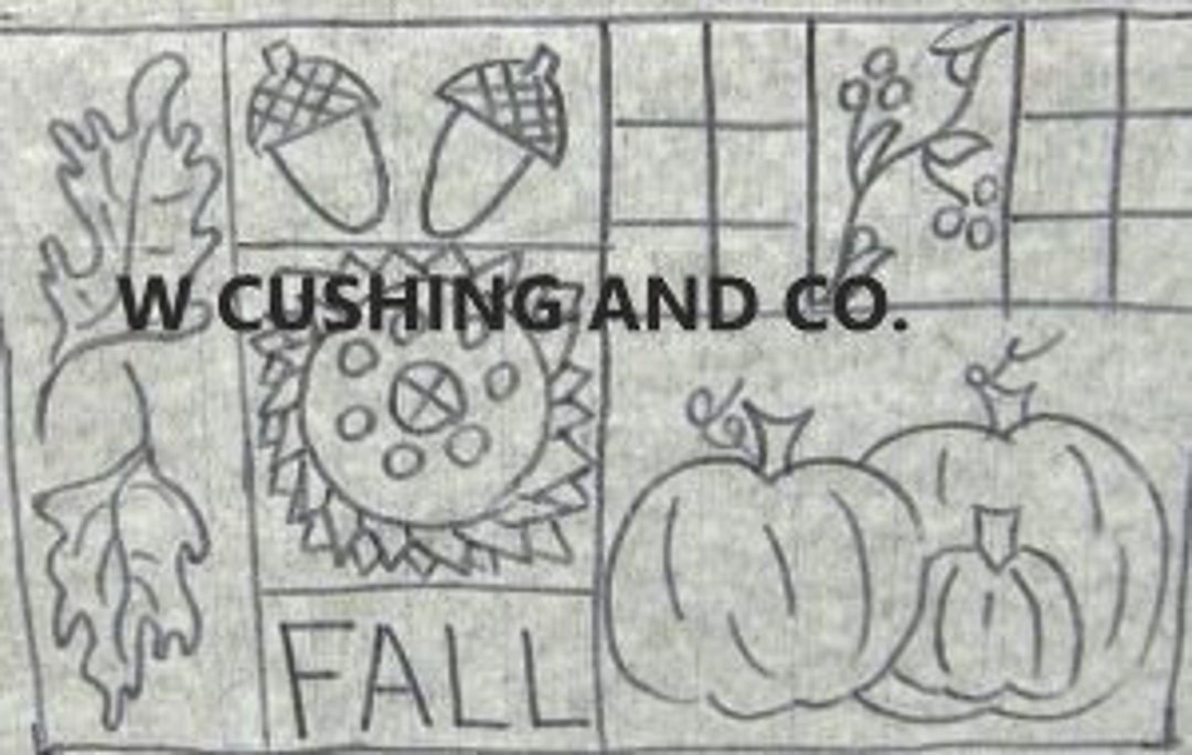 Fall Rug Hooking Patterns Fall Sampler, A Rug Hooking Pattern, by P is for Primitive - Etsy