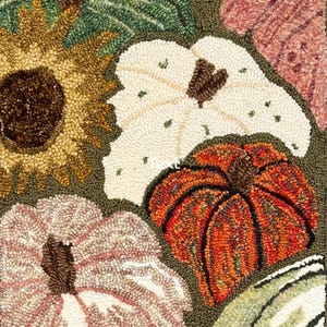 A Sale Pattern for September--In the Pumpkin Patch Shutter Sitter Large, by P is for Primitive, 18 x 36 on linen, pattern only