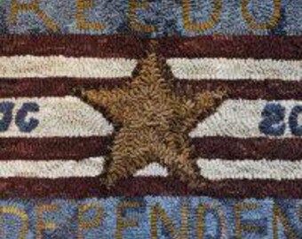 Tapis commémoratif en forme d'étoile, modèle de tapis crocheté pour la 250e édition, par Joan Moshimer