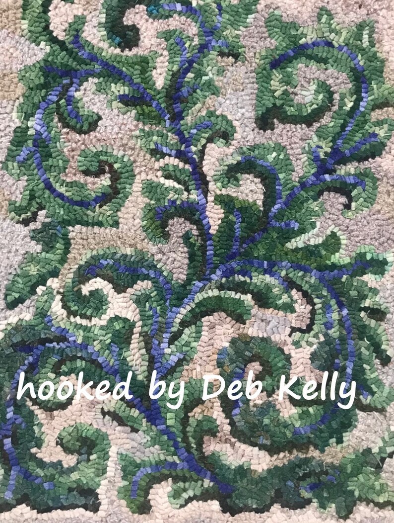 Knobby Scrolls Great Footstool Cover Pearl Mcgown Pattern Etsy