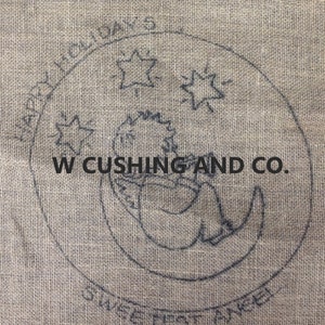 Sweetest Angel, M 2007,  10" Round Pattern by Joan Moshimer, Rug Hooking Pattern Only on Linen