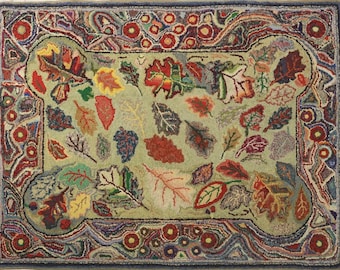 Falling Leaves, A Rug Hooking Pattern