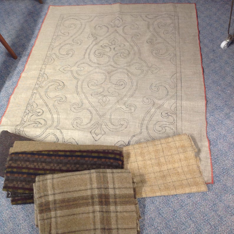 Burnham Medallion 32 x 45 Pattern by W. Cushing and Co. Rug Etsy