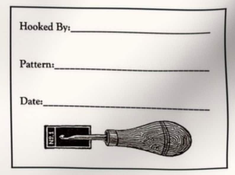 Hooked Rug Label New HOOK Style Rug Labels, Be Sure to Label Your Rug! Rug Labels Pkg of ...
