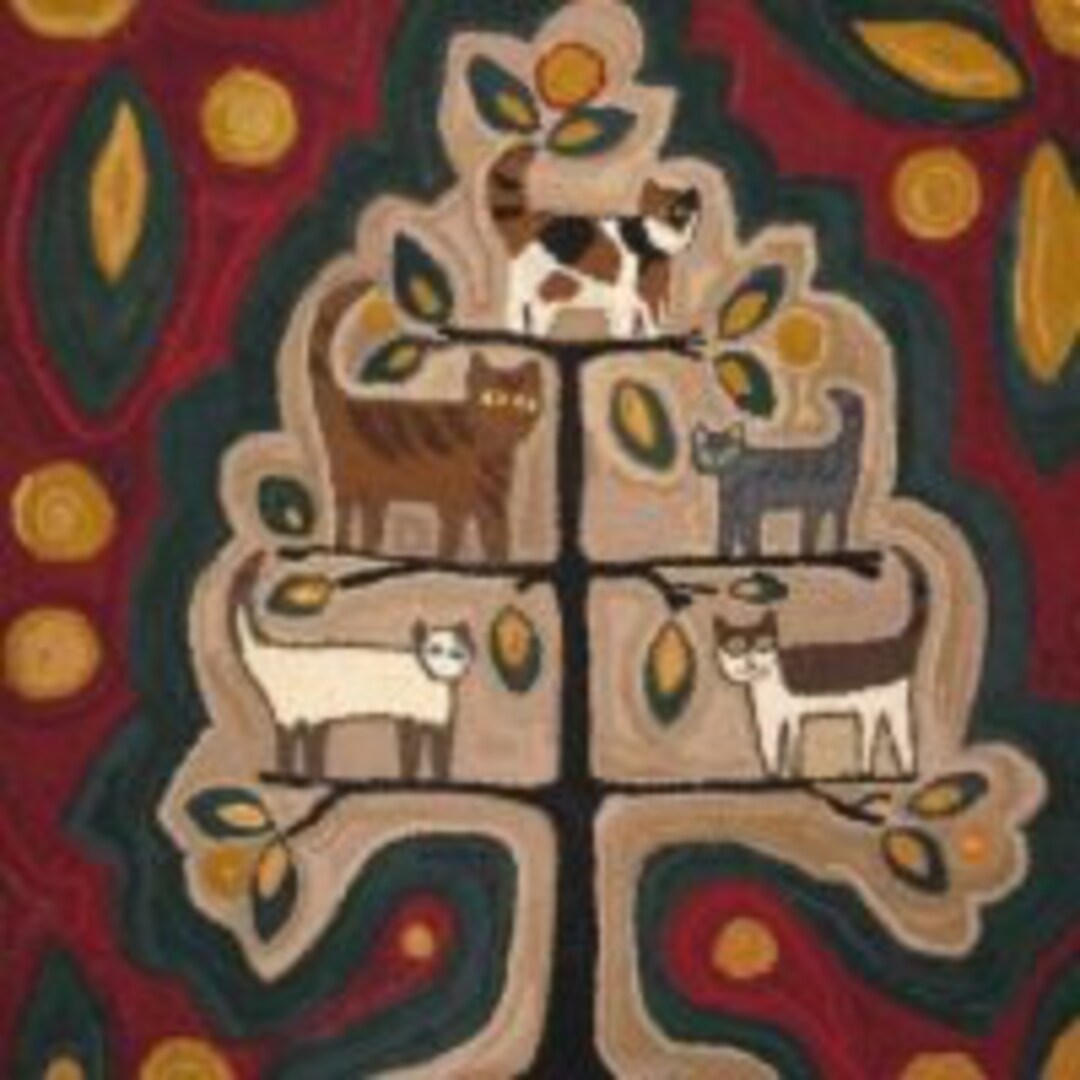 Cat Tree Pattern by Primitive Grace Pattern Only on Our Etsy