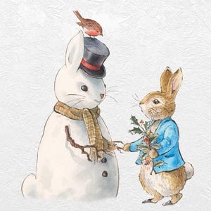 Snow Bunny, A Rug Hooking Pattern by P is for Primitive