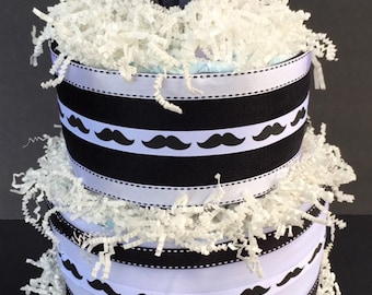 mustache diaper cake centerpieces little man baby shower etsy