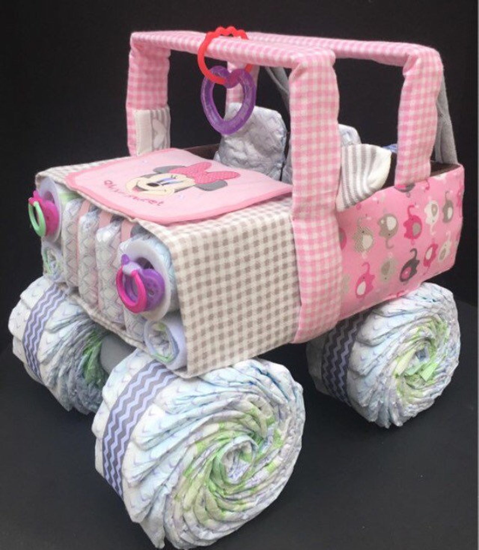 Owl jeep diaper cake diaper cake diaper centerpiece diaper Etsy