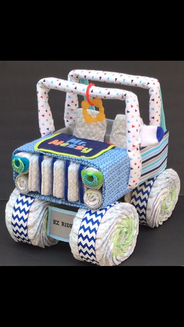 Jeep Baby Diaper Jeep Diaper Cake Boy Diaper Centerpiece Etsy Canada