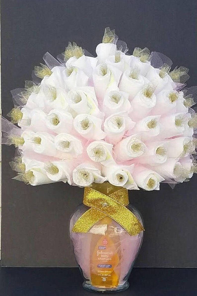 diaper baby shower centerpieces