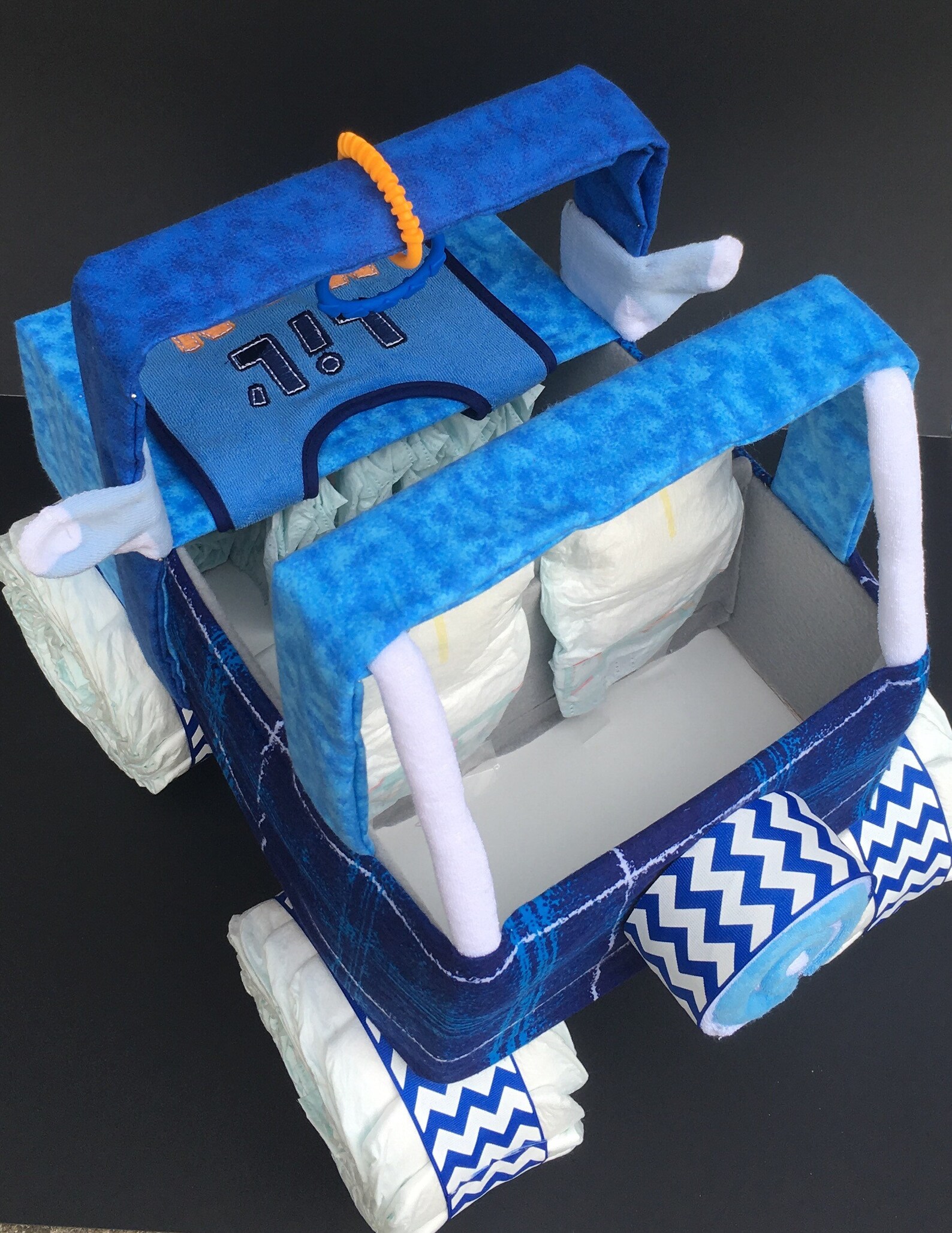 Blue Diaper Jeep Baby Shower Gift Diaper Cake Diaper Jeep Etsy