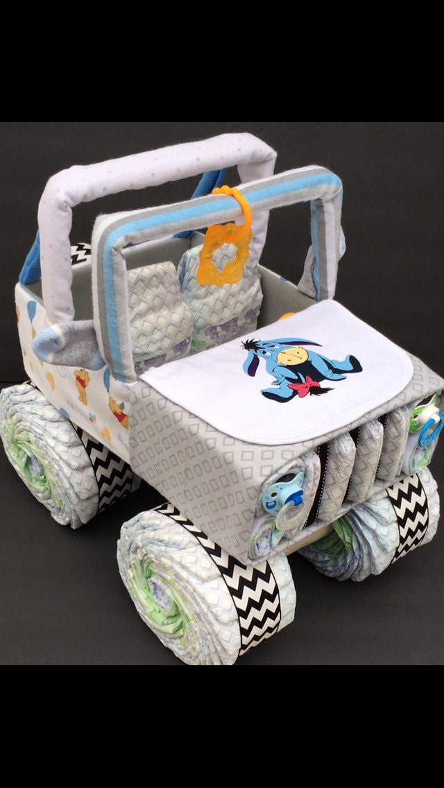 Jeep Diaper Cake Winnie the Pooh Diaper Jeep Classic Winnie Etsy