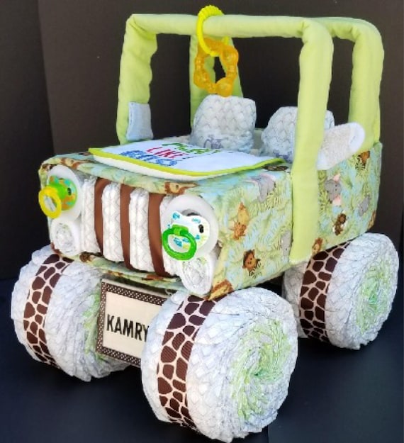 Safari Themed Diaper Cake 2024 www.balewagon