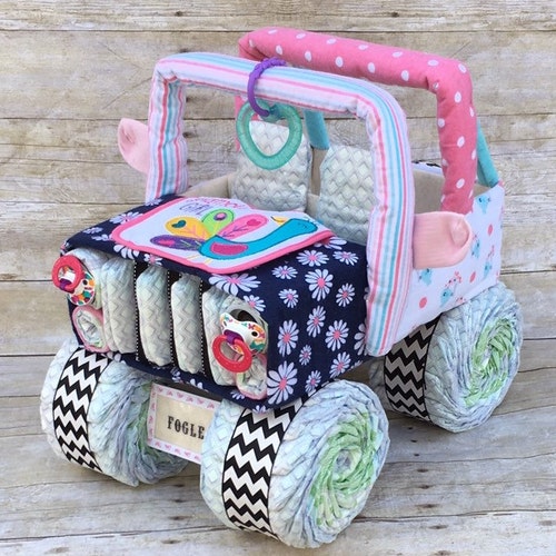 Lightup Jeep Diaper Cake baby Shower Centerpiece or Gift Etsy