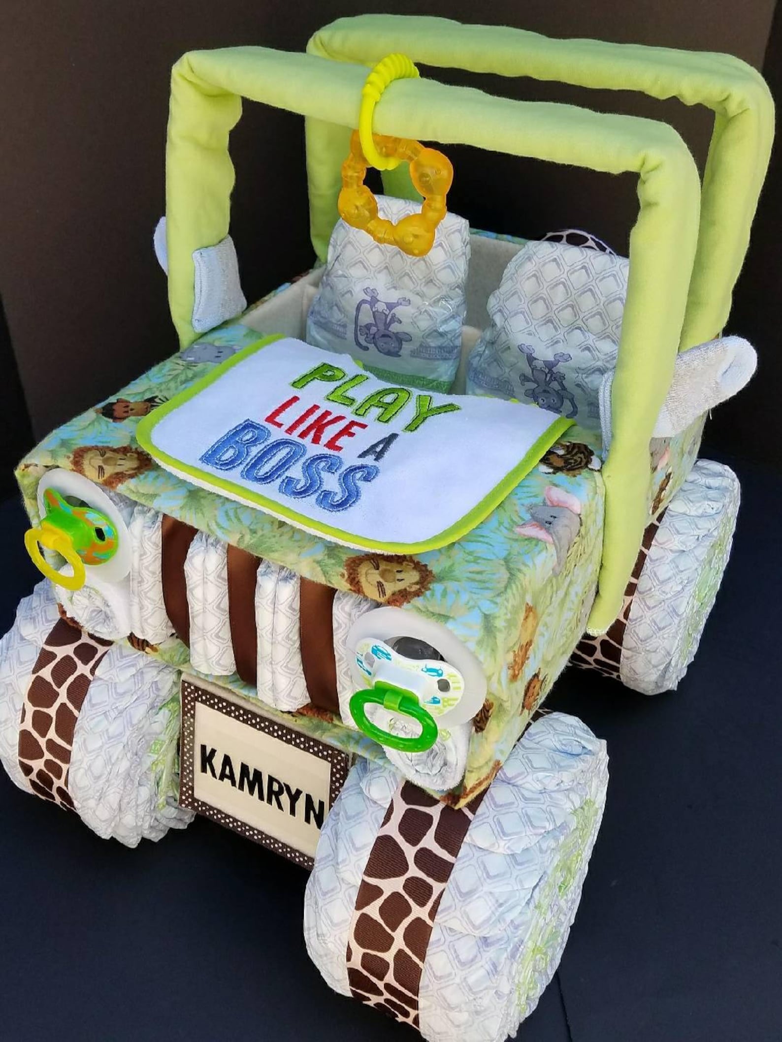 Pink camo diaper jeep for baby girl baby shower gift ideas Etsy