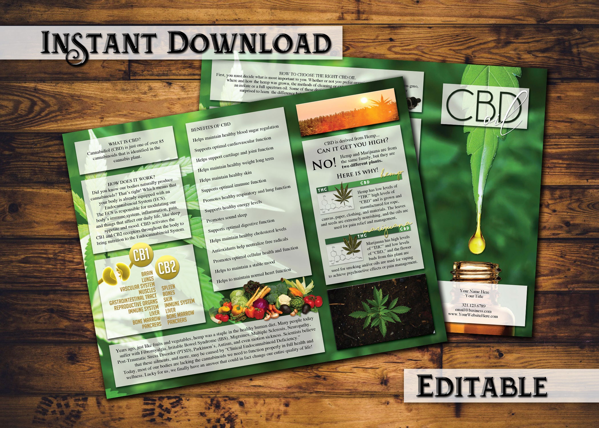 CBD Brochure Bundle Etsy