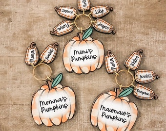 Family Pumpkin Keychain