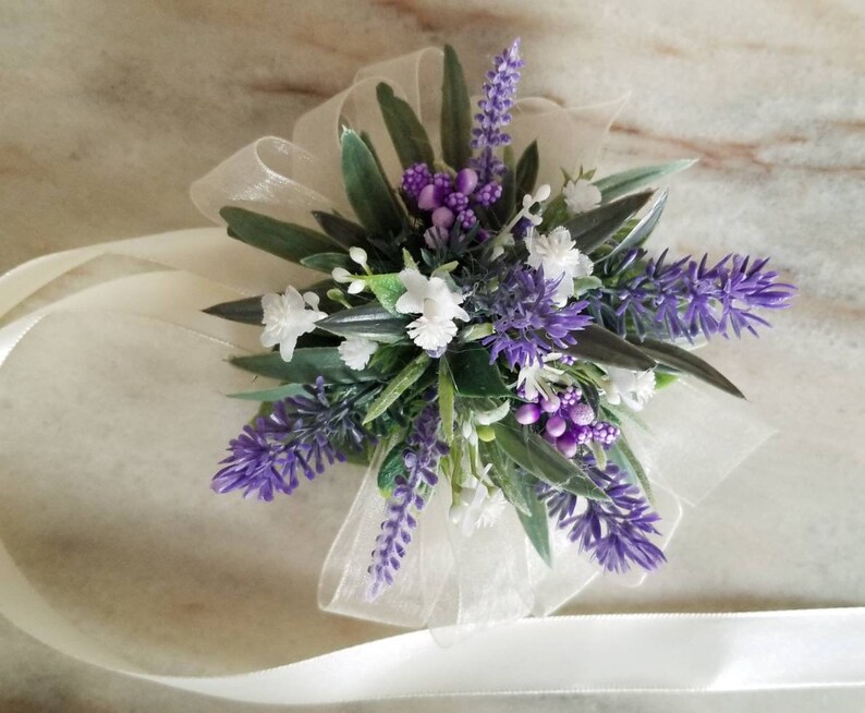 Lavender boutonniere, Purple boutonniere, Lavender wedding, Lavender groom's boutonniere, Lavender buttonhole image 9