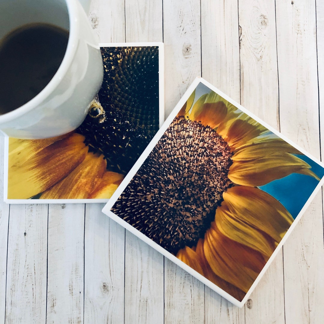 Bridesmaid Proposal Sunflower Coasters Kansas State Flower - Etsy.de