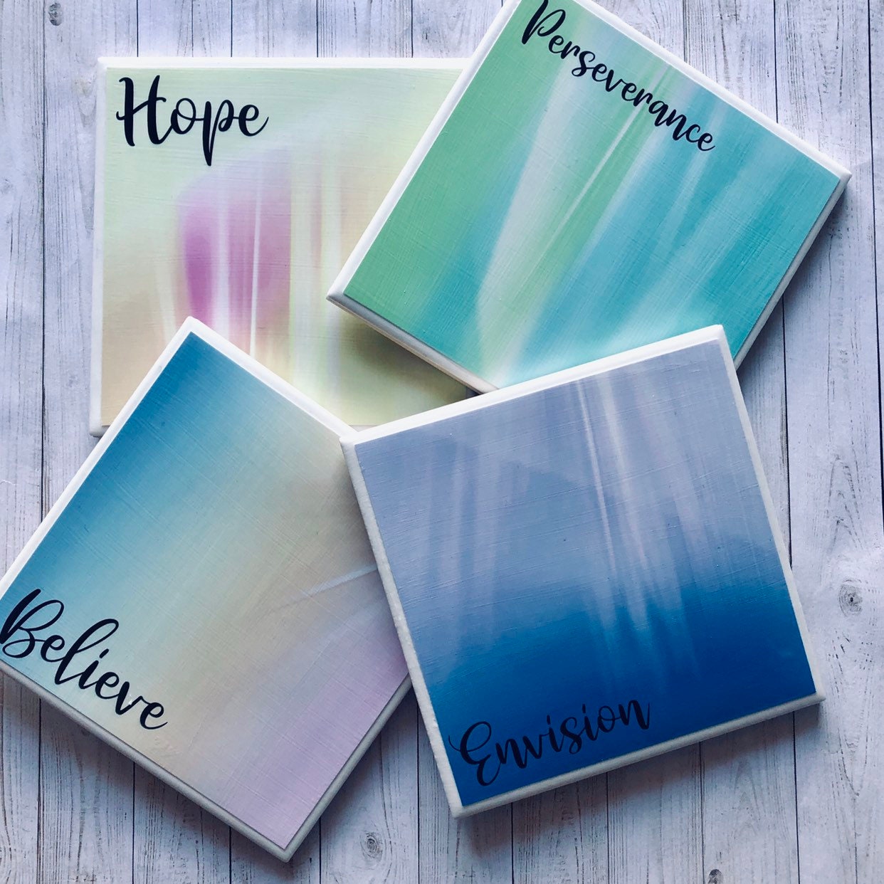 Motivational Quotes On Coasters Positivity Inspirational Etsy.de