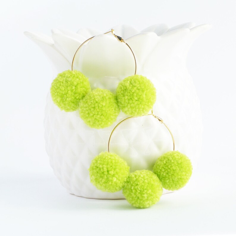 the green party earrings
