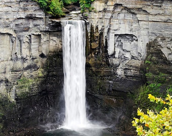 Taughannock Falls Waterfall Print, Scenic Waterfall Art Ithaca NY Landscape Photography, Fine Art Photography Prints Waterfall Pictures