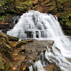 Waterfall Print Landscape Photography, Scenic Pennsylvania Waterfall Fine Art Photography, Waterfall Photography Prints Nature Photography