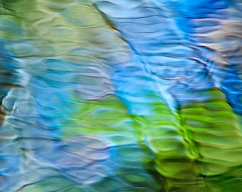 Abstract Wall Art Calming Abstract Water, Nature Photography Blue Green Water Ripples, Fine Art Photography Abstract Photography Prints