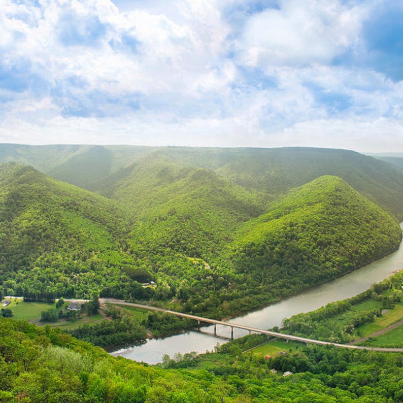 Fine Art Photography Wall Decor Hyner View State Park Pennsylvania Wall Art Scenic Mountain Wall Art Susquehanna River Landscape Print