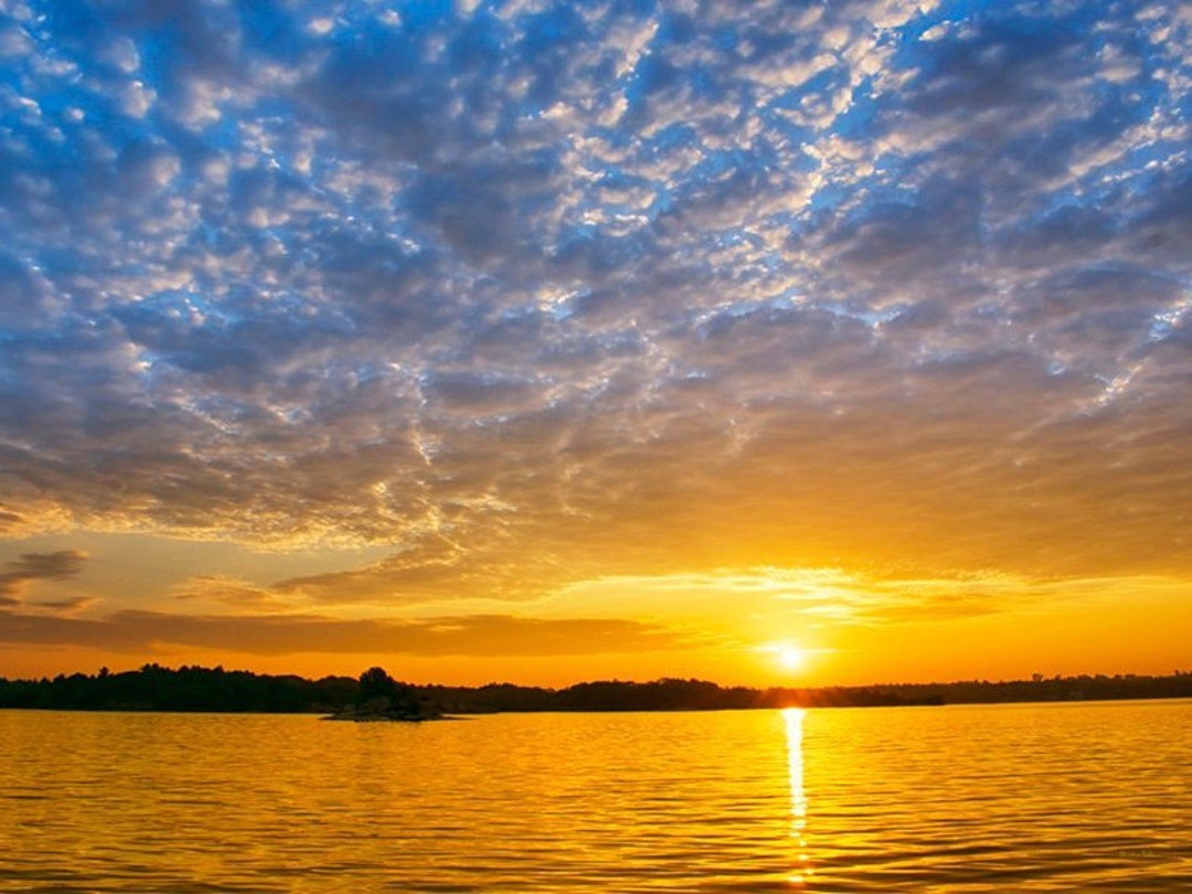 Sunset Landscape Photography Print: St Lawrence River 1000 Islands