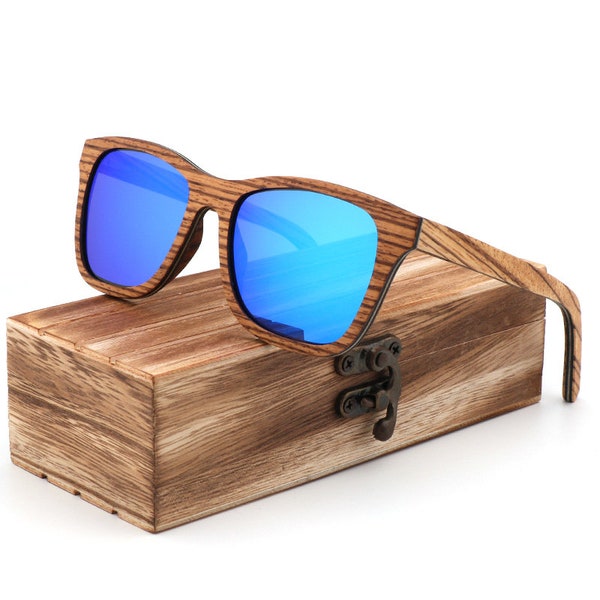 Lunettes de soleil en bois, personnalisez votre verre et choisissez le style d'étui ou de boîte pour vos lunettes de soleil en bois
