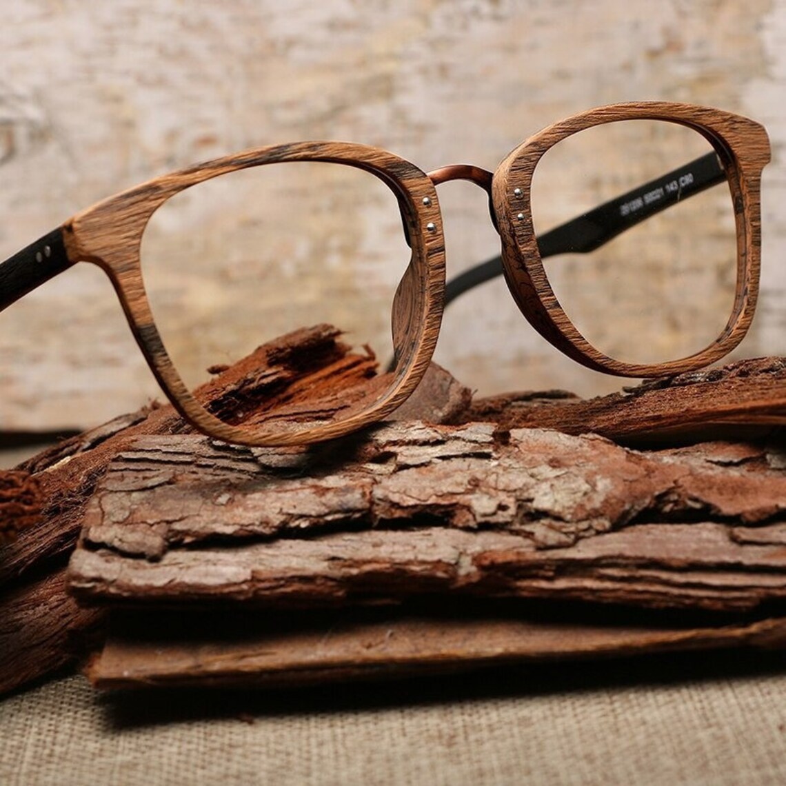 Wood Grain Glasses Frame for Men and Women Myopia Glasses Etsy