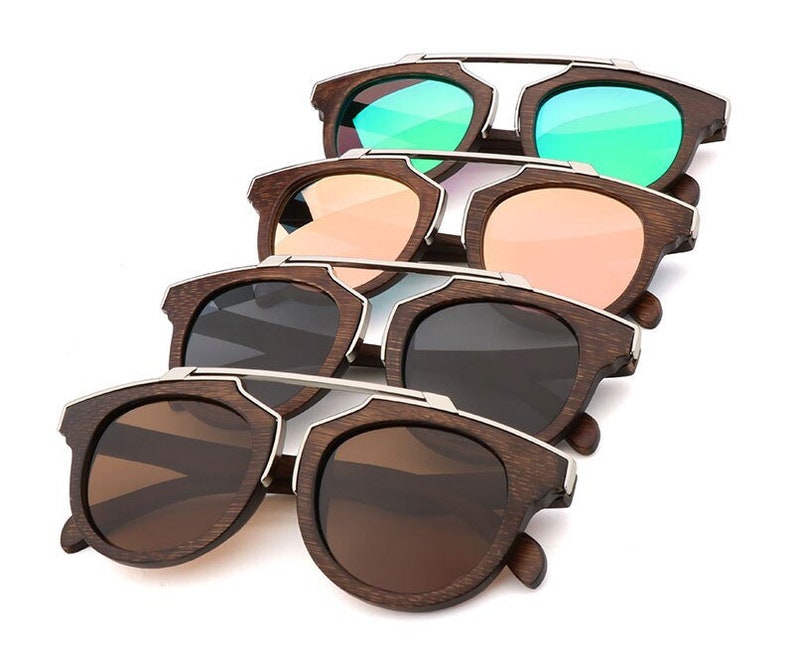 Luxury Custom Wooden Sunglasses, Choose lens colour and choose box style, Polarised lens Natural Wood sunglasses image 7