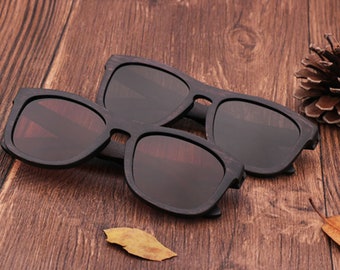 Wooden Sunglasses Polarized UV400 | Custom Lens & Case | Bamboo Eco-Friendly Eyewear | Groomsmen Gift